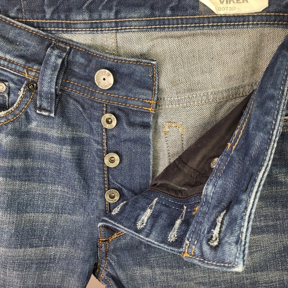 Diesel Viker R Box Distressed Straight Jeans Wash 0073H Size 26x30 - Picture 6 of 13